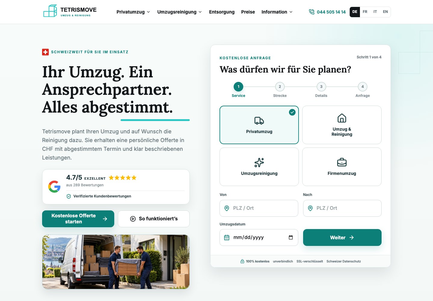 Website von Tetris Move